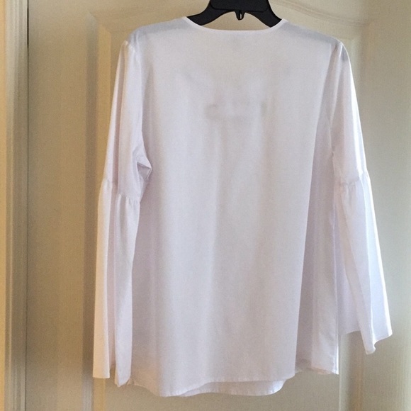 Brand new MICHAEL Michael Kors white blouse sz M - Picture 2 of 3